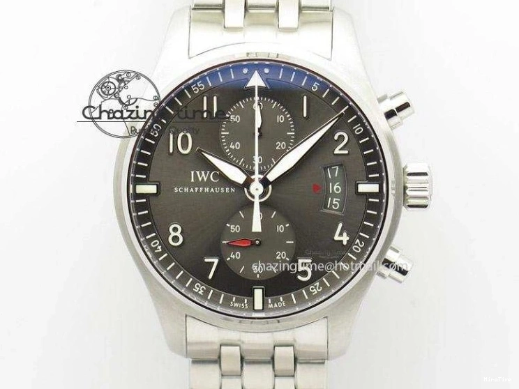 MIROTIME 0417 Durable Big Pilot 5019 Ceramic Case Black Dial Green Markers Asian 23J 7396